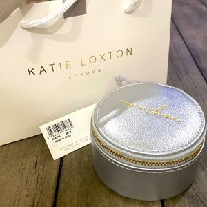 Katie Loxton silver metallic circle jewelry box